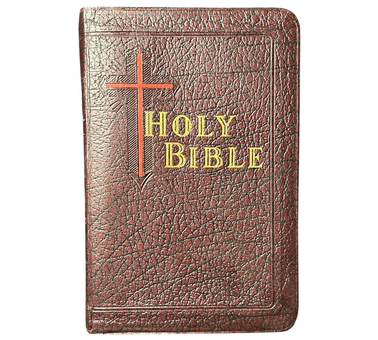 Vintage 1952 Catholic Holy Bible Douay Confraternity Fine Art Thumb Index Illust