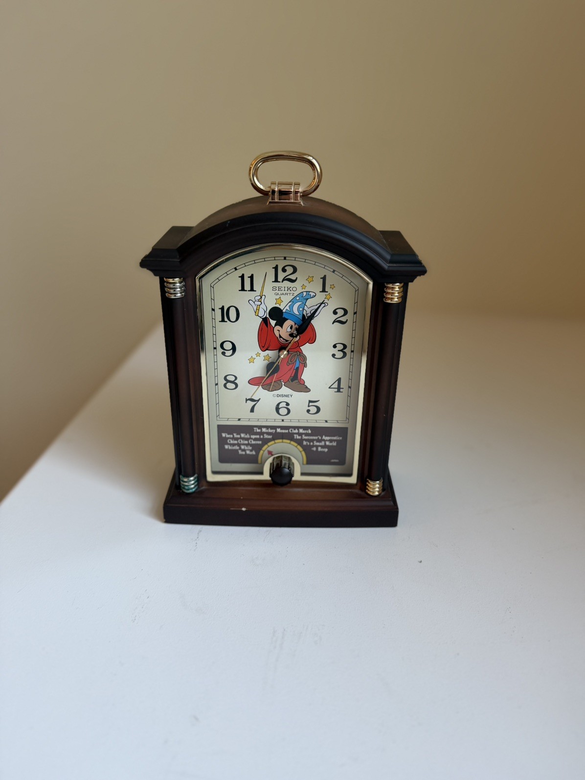 Disney: Mickey Mouse Seiko Quartz Musical Clock - CLOCK WORKS MUSIC DOESNT 