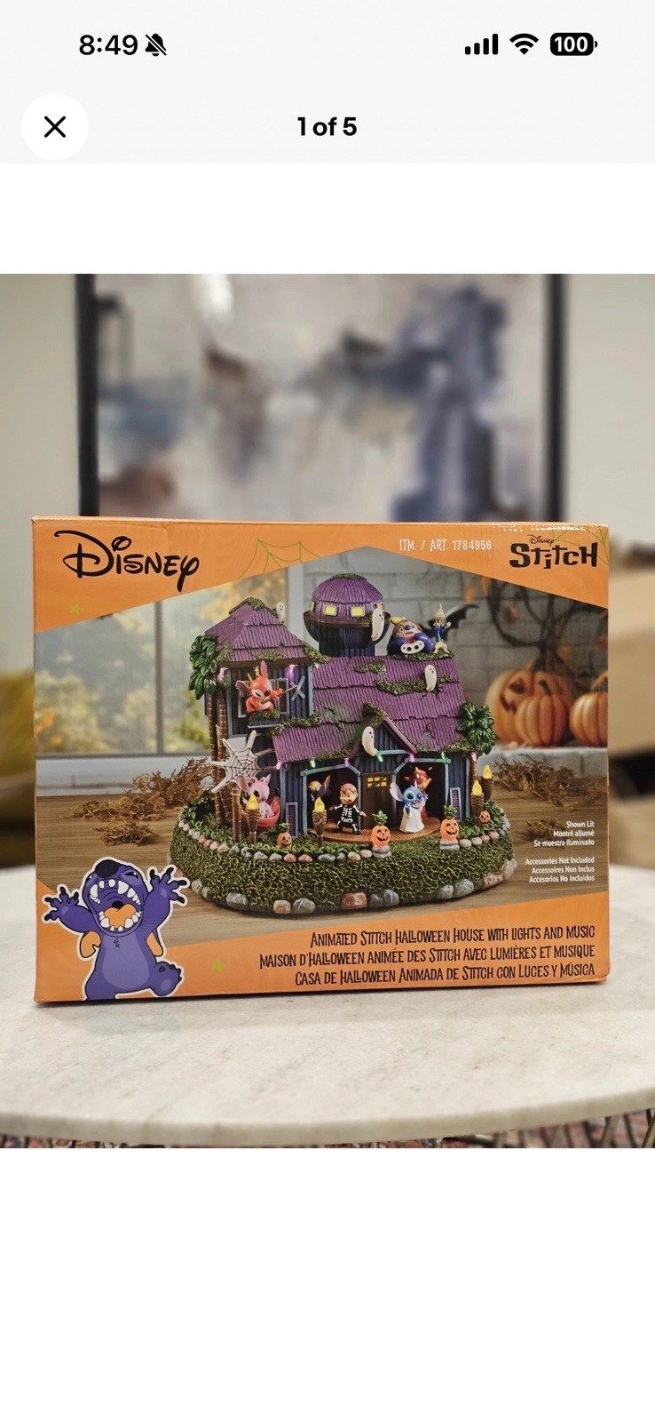 Disney Animated Stitch Halloween House w/Lights & Music, Lilo & Stitch 1784956