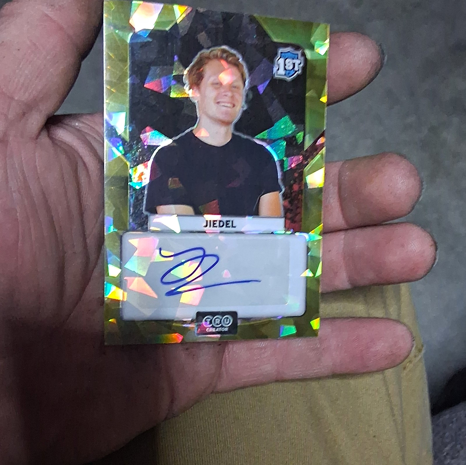 2021 TruCreator Jiedel ON-CARD AUTO Gold Cracked Ice Parallel 04/10 SP 2Hype
