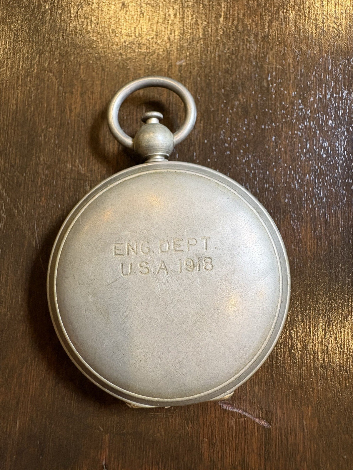 WWI 1918 US Army Engineer Dept Usanite Pocket Compass Taylor Instrument W/ Case