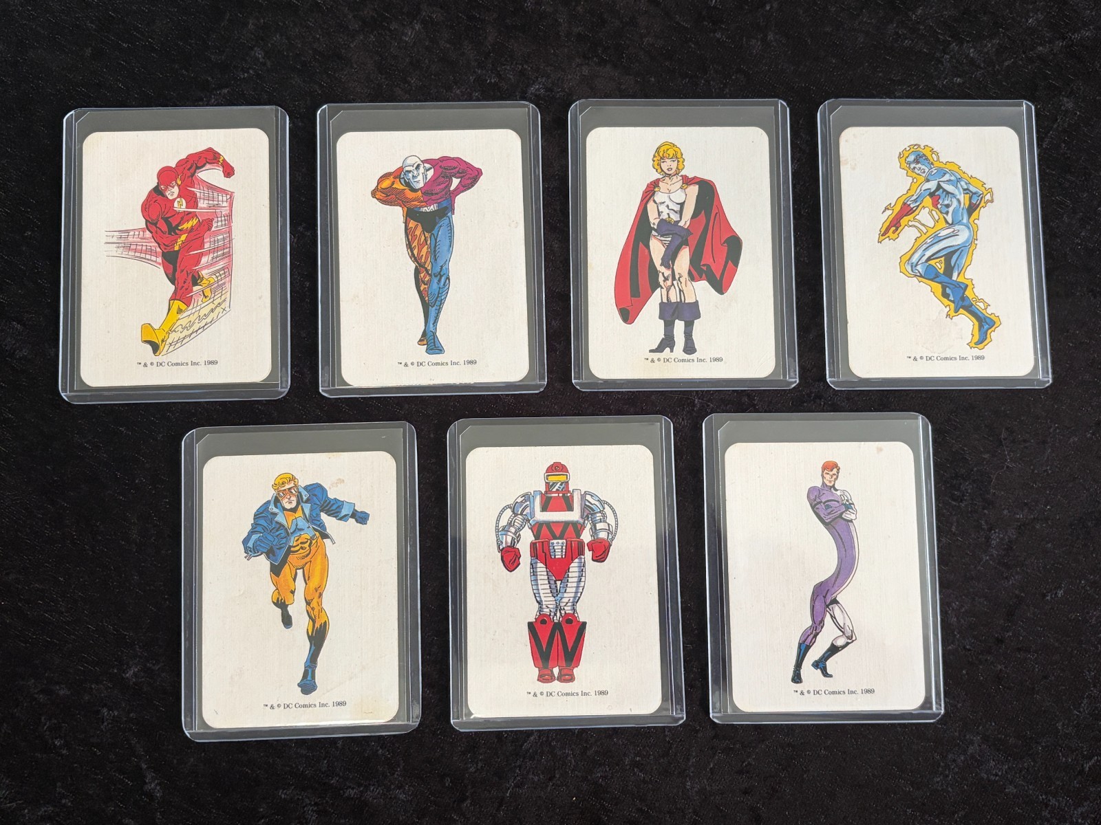 1989 Mayfair DC Heroes Card Justice League Europe Flash Power Girl Metamorpho ++