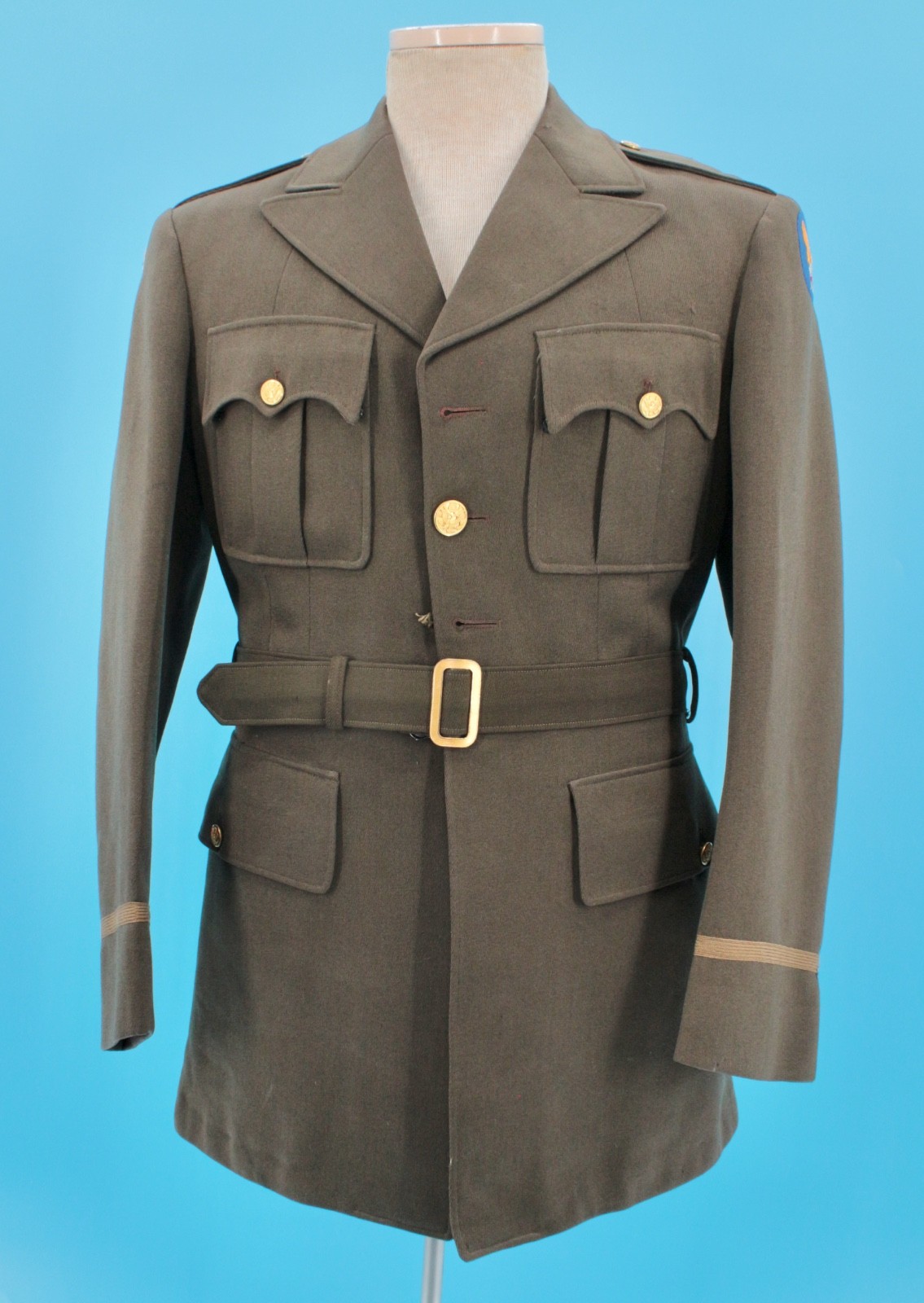 VTG 1940s WWII US Army 7th Air Force Officer's Uniform Jacket Sz S 40s WW2