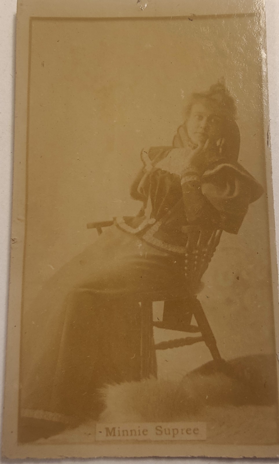 1890 Minnie Dupree Actress Tobacco Card N245 Sweet Caporal Cigarettes Photo