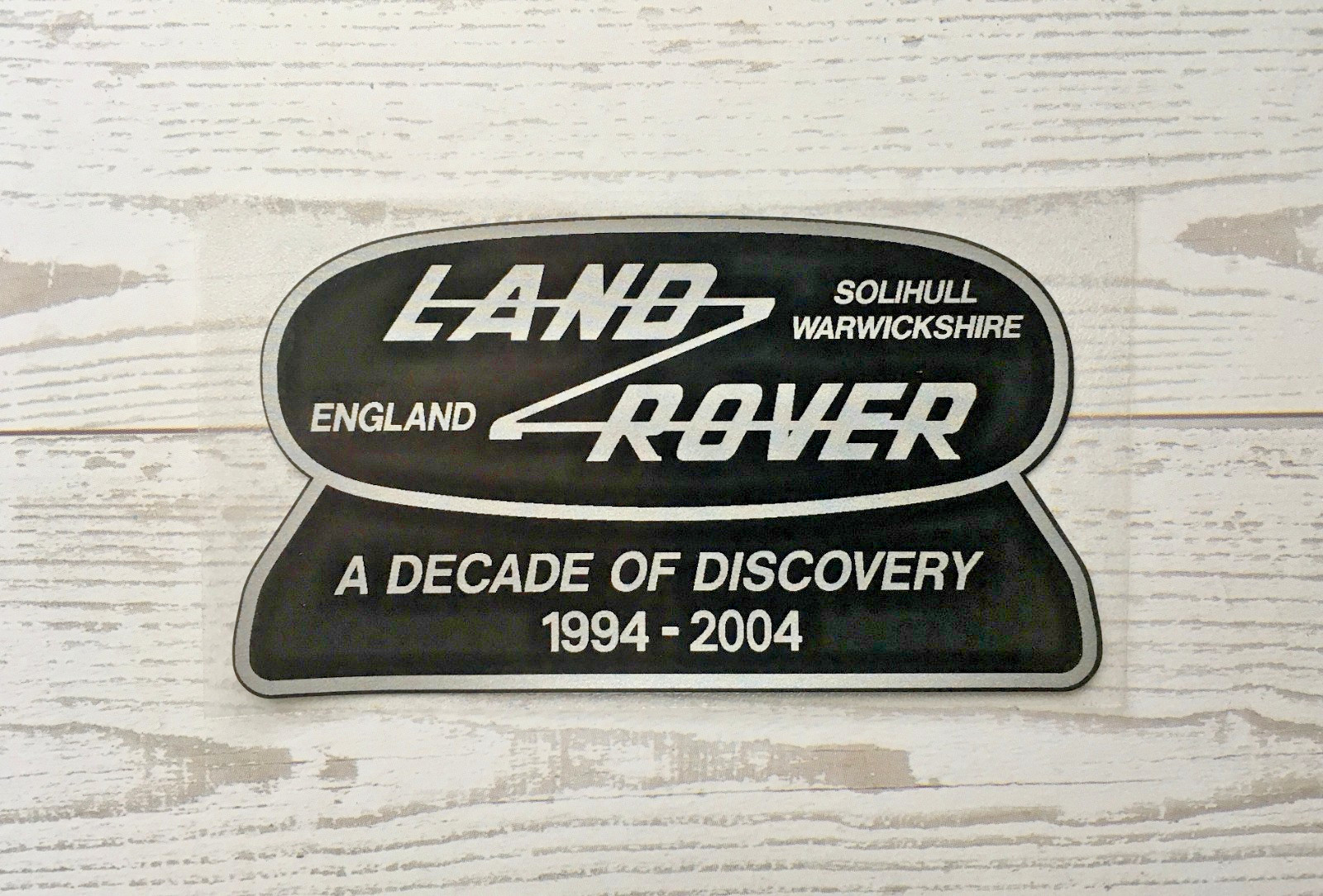 LAND ROVER - A Decade of Discovery 1994-2004 Inside Window Sticker