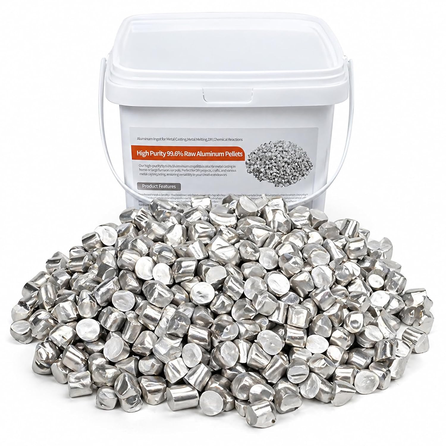 4LB 99.6% High Purity Aluminum Pellets for Metal Casting | Raw Aluminum Material
