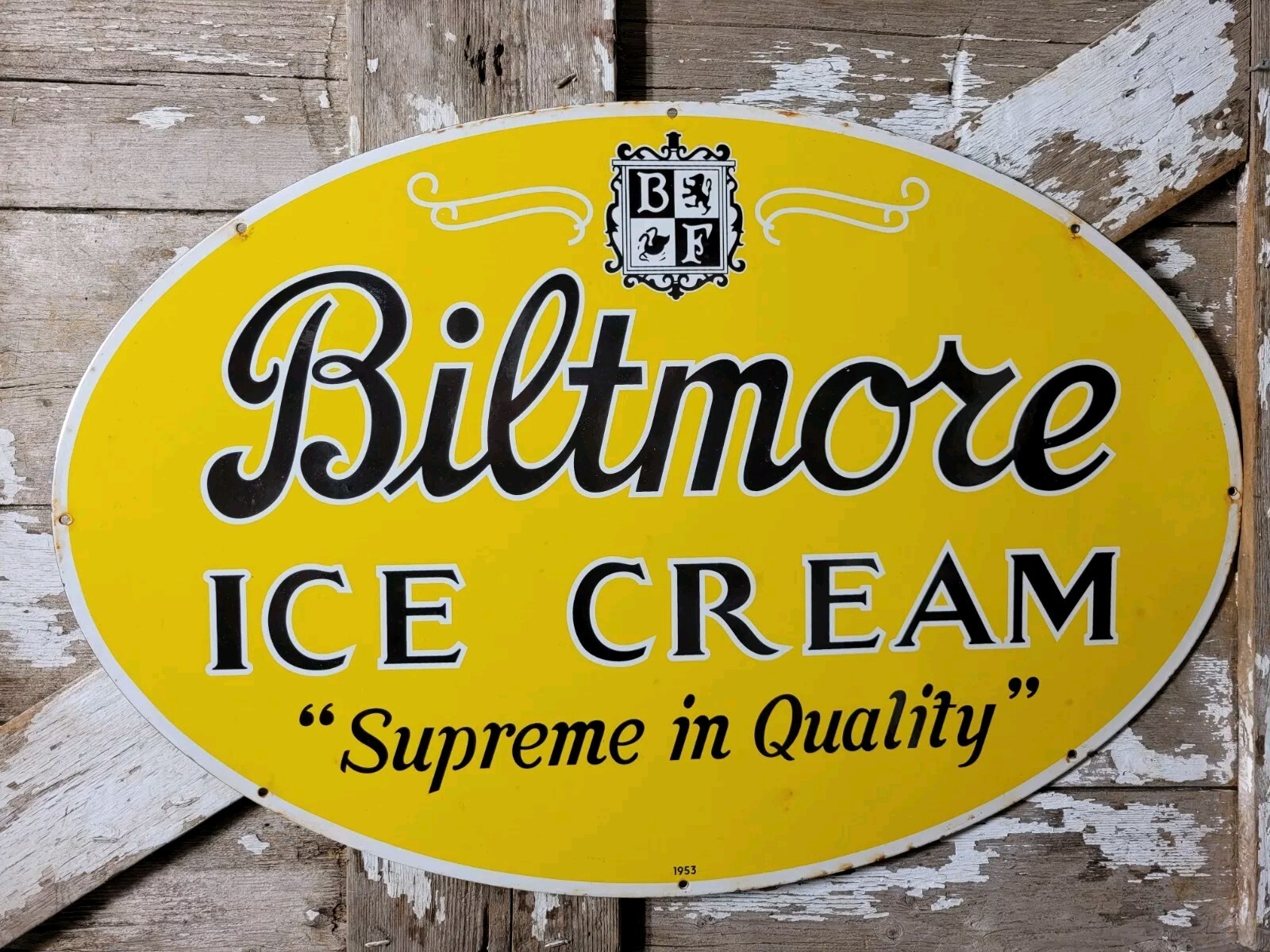 VINTAGE BILTMORE PORCELAIN SIGN 30\