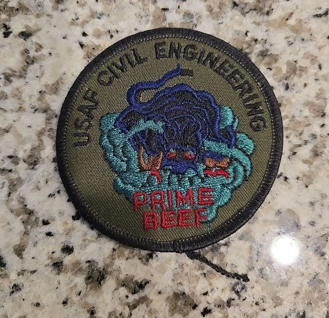 NEW UNUSED MINT USAF Air Force Civil Engineering PRIME BEEF Badge Insignia