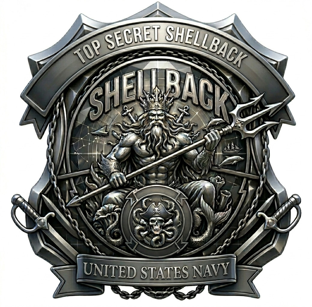 Top Secret Shellback Submarines Dolphin Veteran USN Gift Pride 4