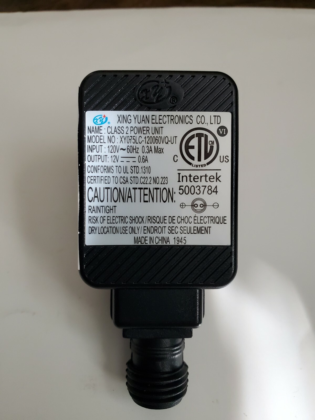 AC/DC POWER ADAPTER 0.6 A Holiday Airblown Inflatable Blow Up's 120V /12VDC  