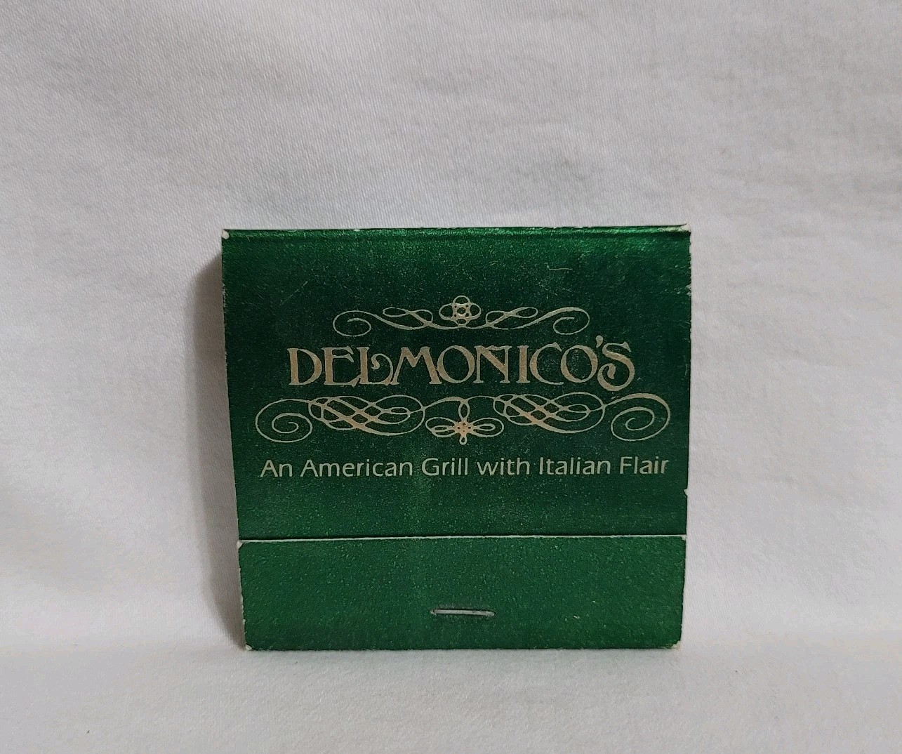 Vintage Delmonico\'s Restaurant Matchbook Houston Texas Advertising Matches Full