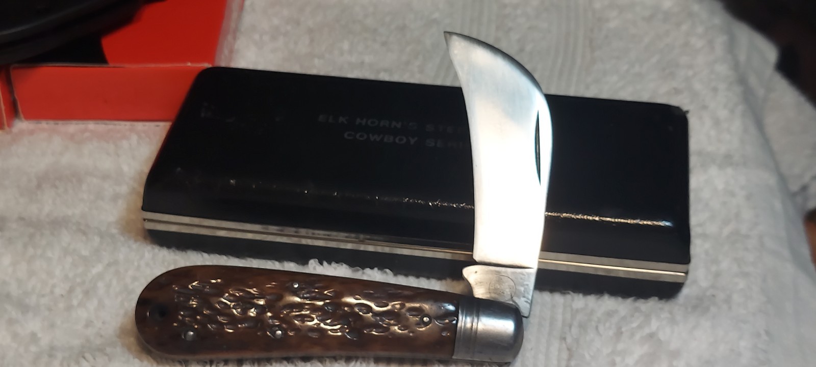 1921-1924 Remington Hawkbill Knife Wth Beautiful Greenbone Scales.