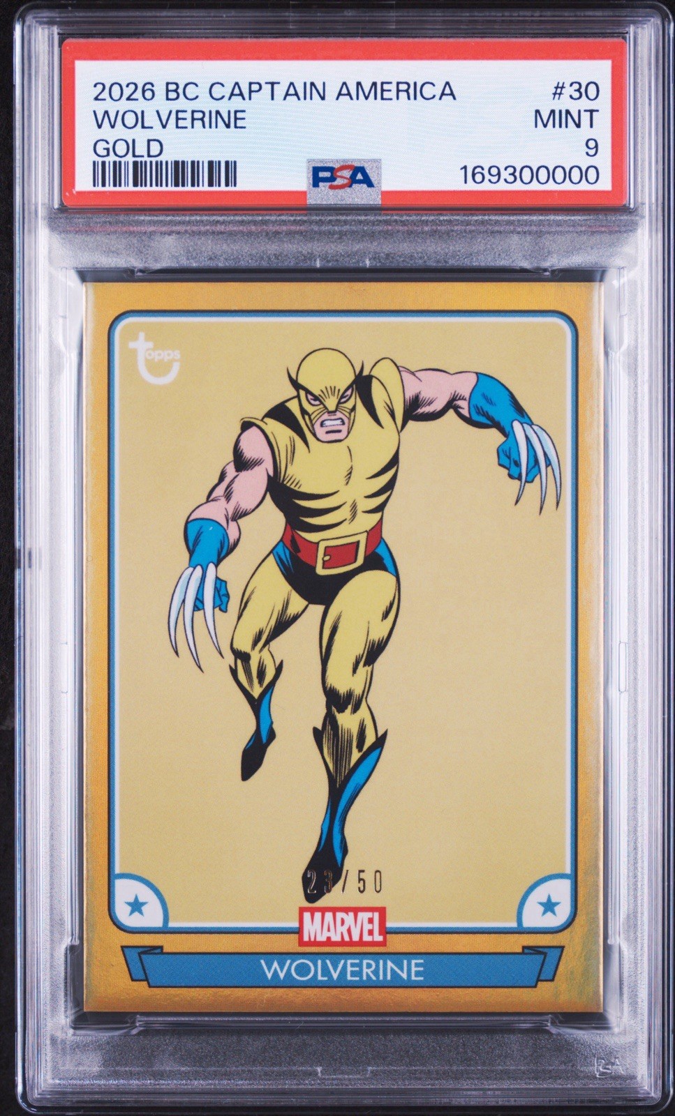 2026 Topps Marvel Brooklyn Wolverine /50 Gold #30