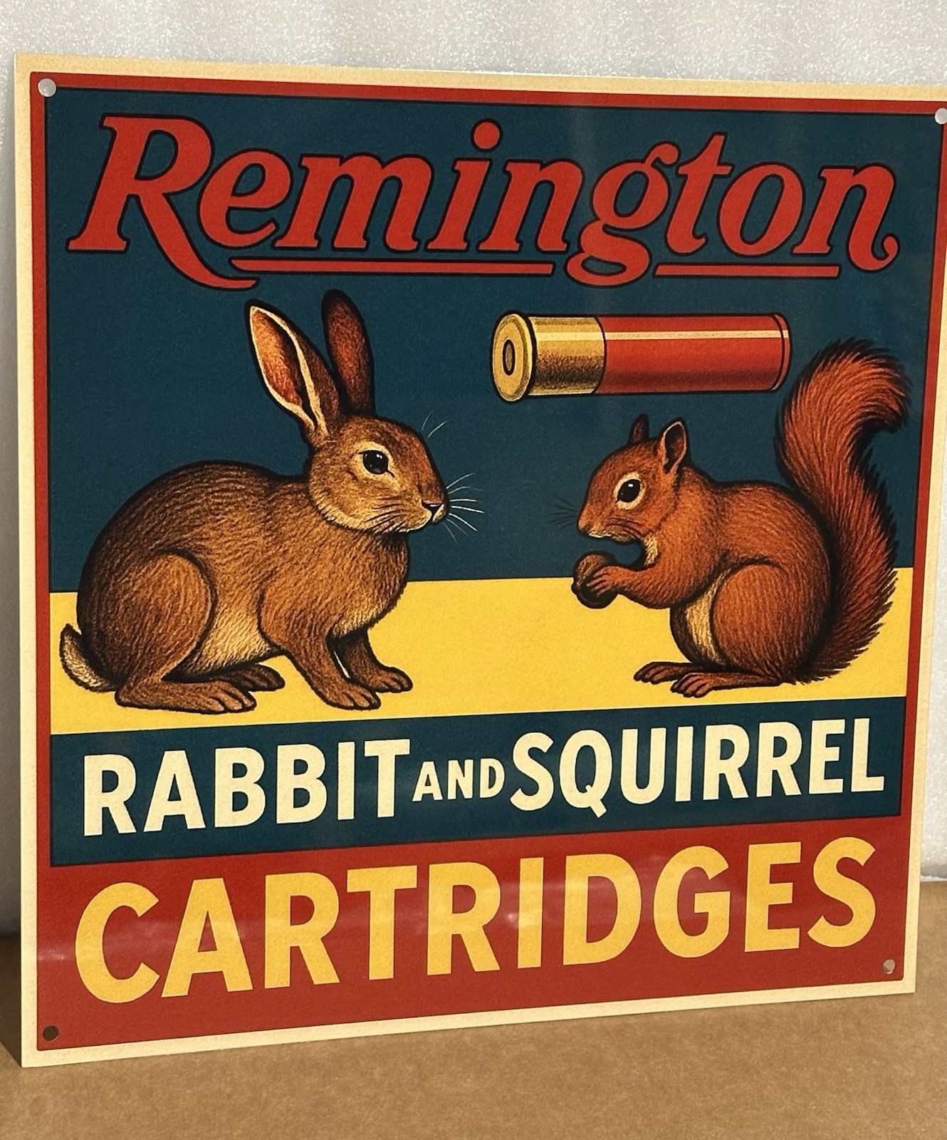 Hi Gloss Remington rabbit and squirrel cartridges hunt Vintage Style Sign