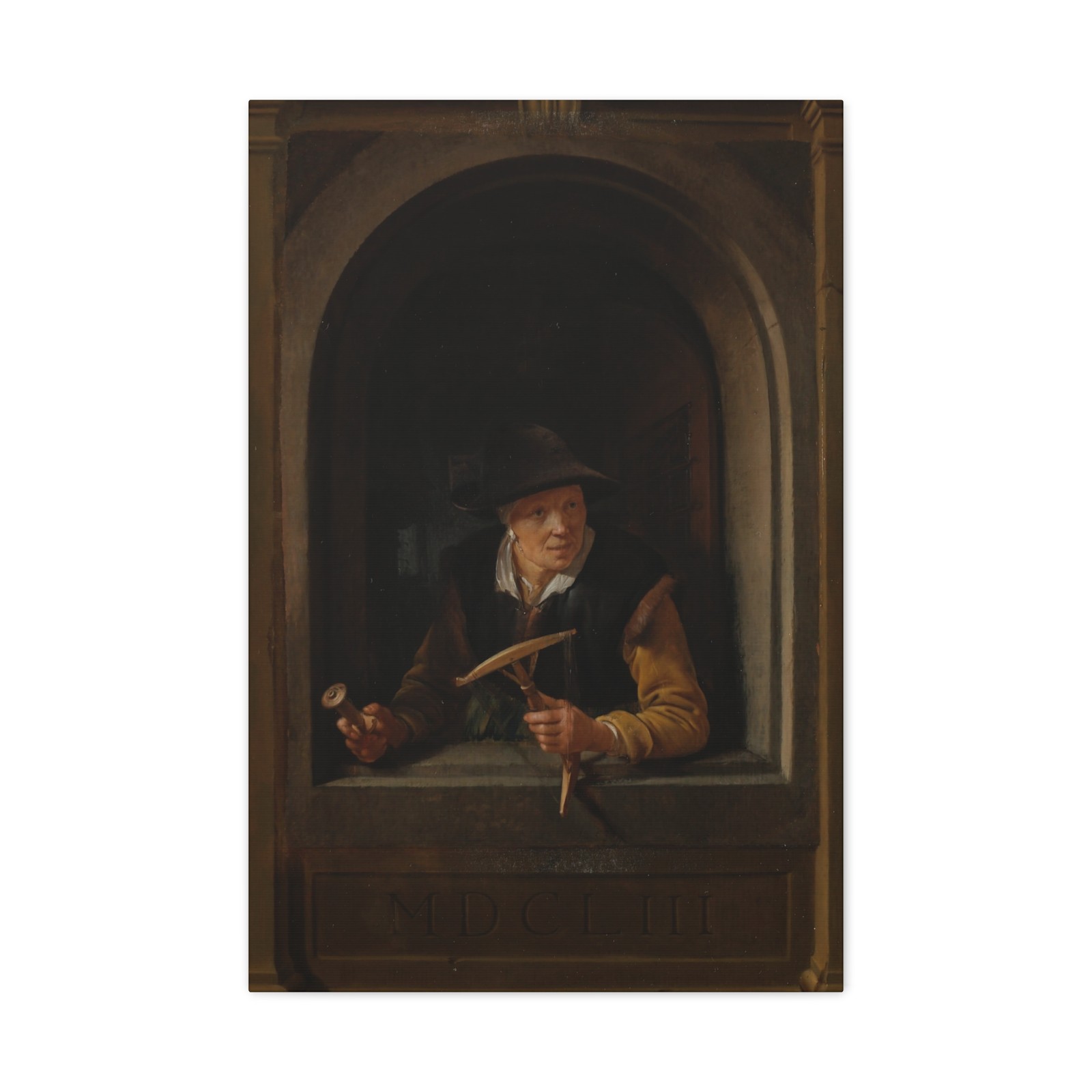 Gerrit Dou - A Fisherman's Wife - 1653 - Canvas Wall Art