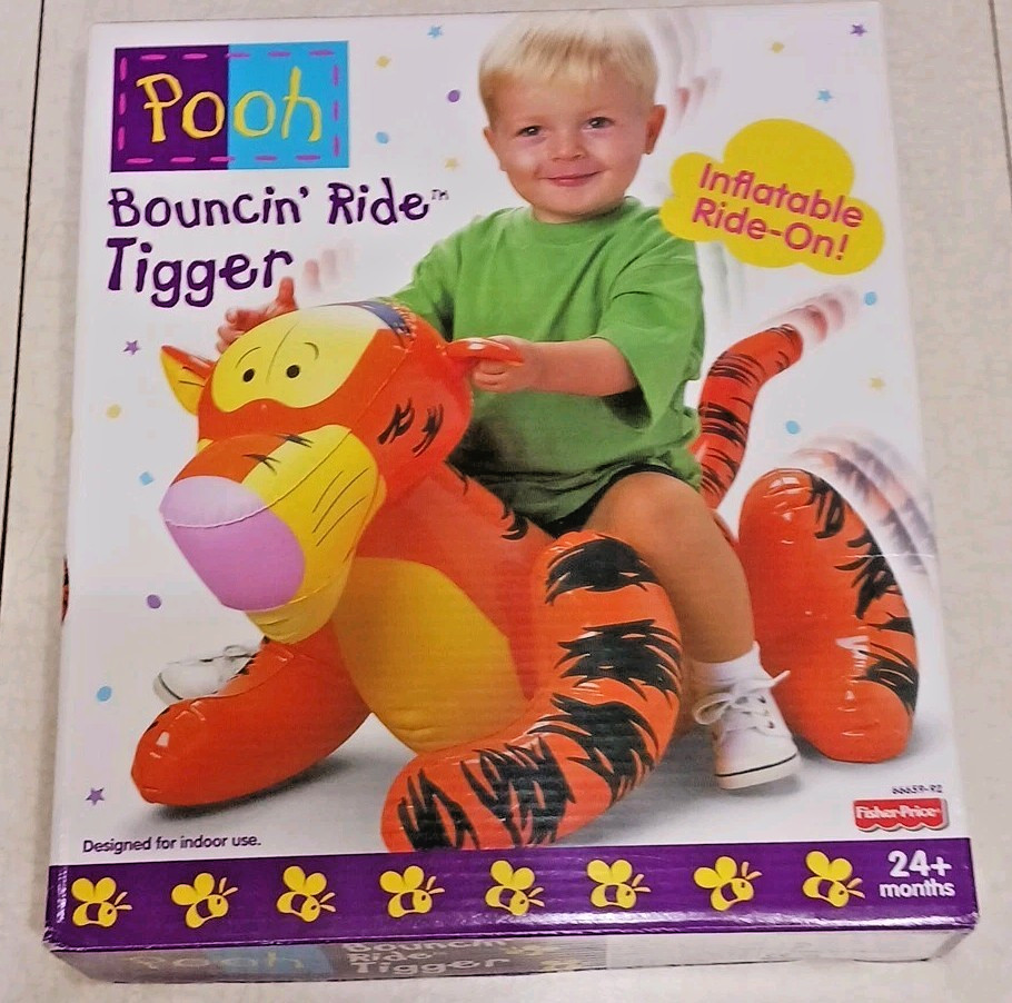 Vintage Mattel Winnie The Pooh Bouncin’ Ride Tigger Inflatable Toy SEALED NOS