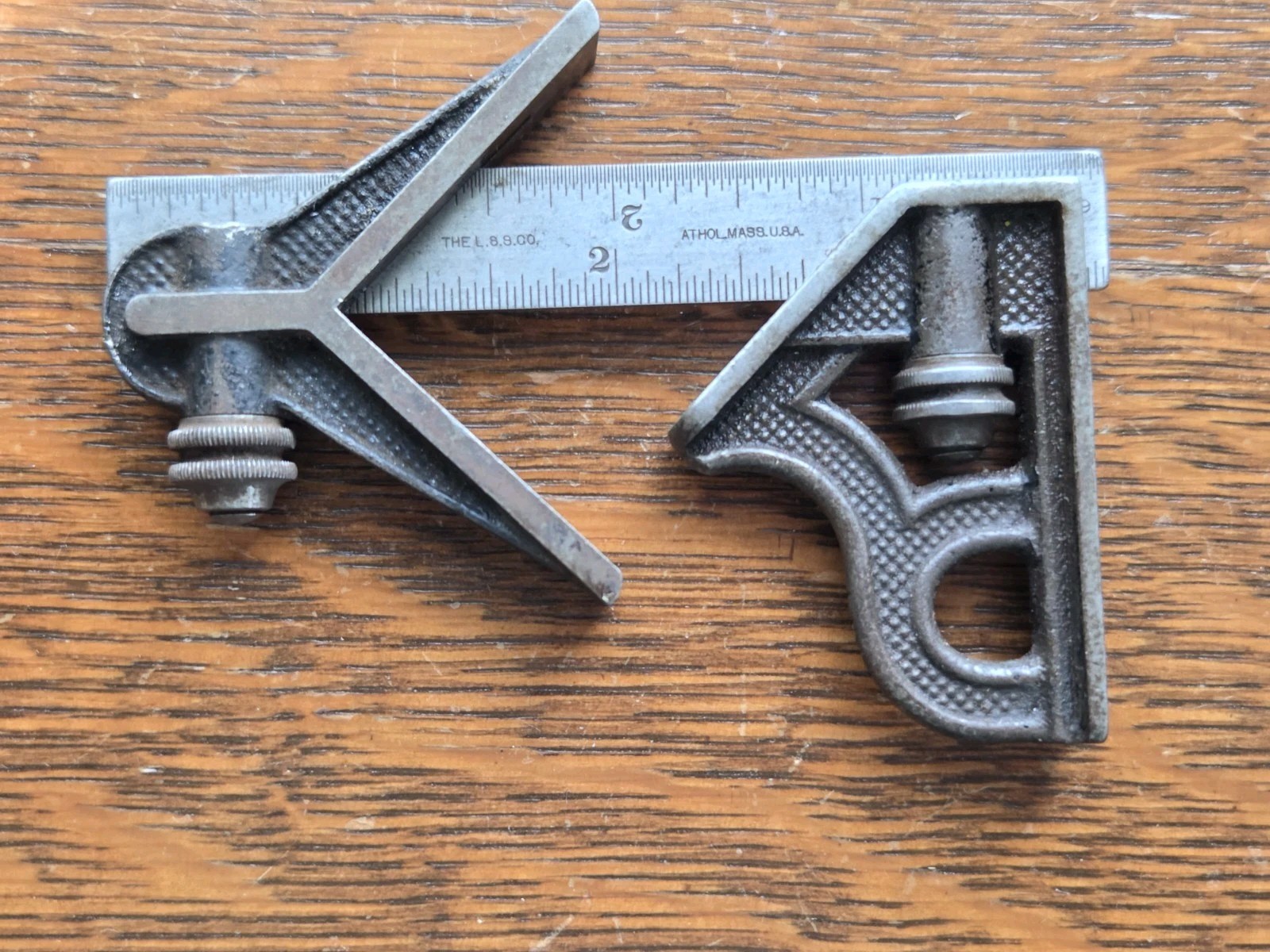 Vintage Starrett (The L.S.S. Co.) Combination Square w/Center Head/4