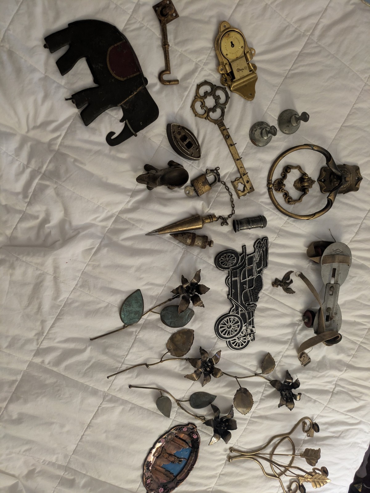 Large Vintage Antique Brass Lot