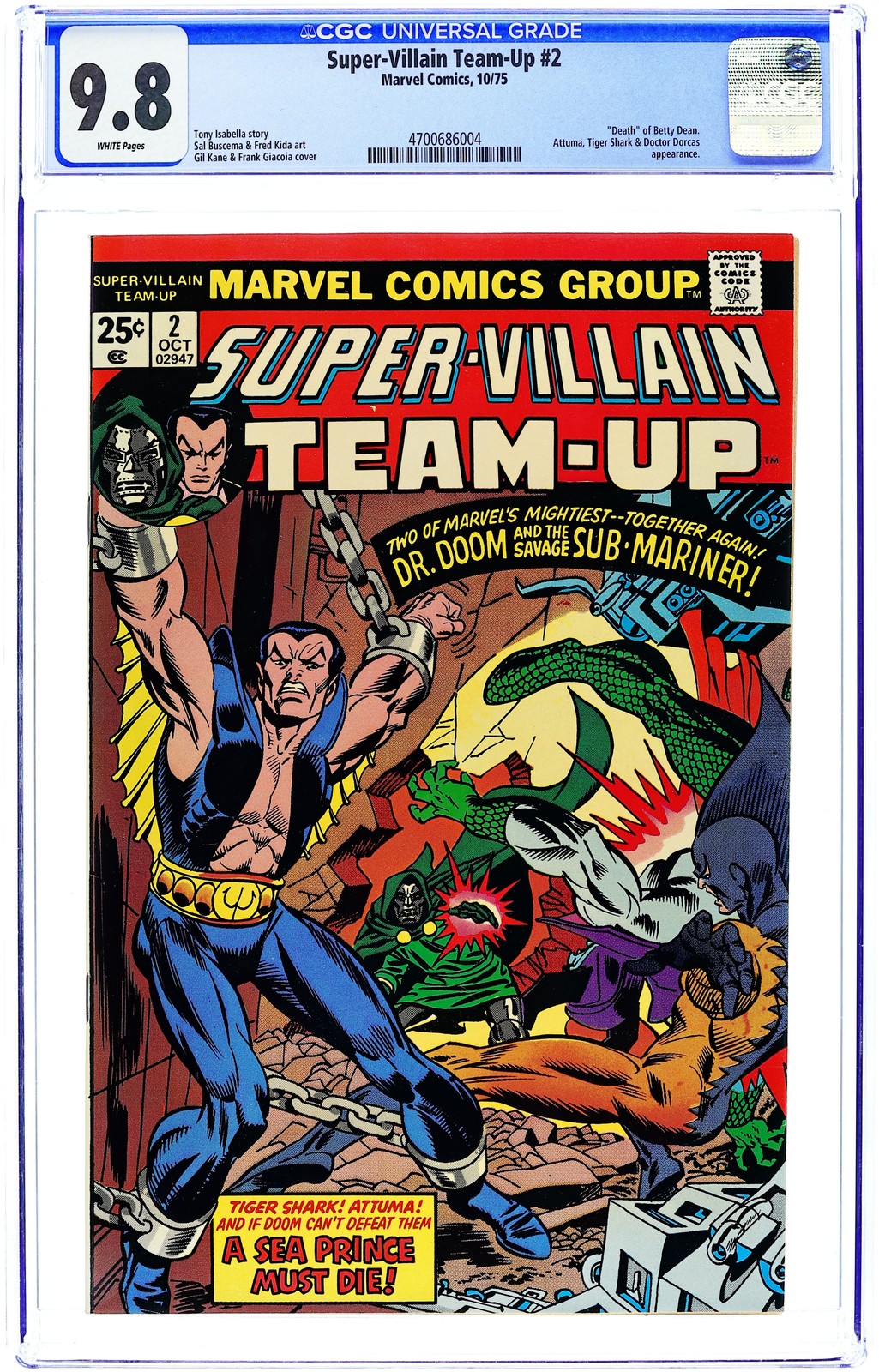 Super-Villain Team-Up #2 CGC 9.8 1975 4700686004