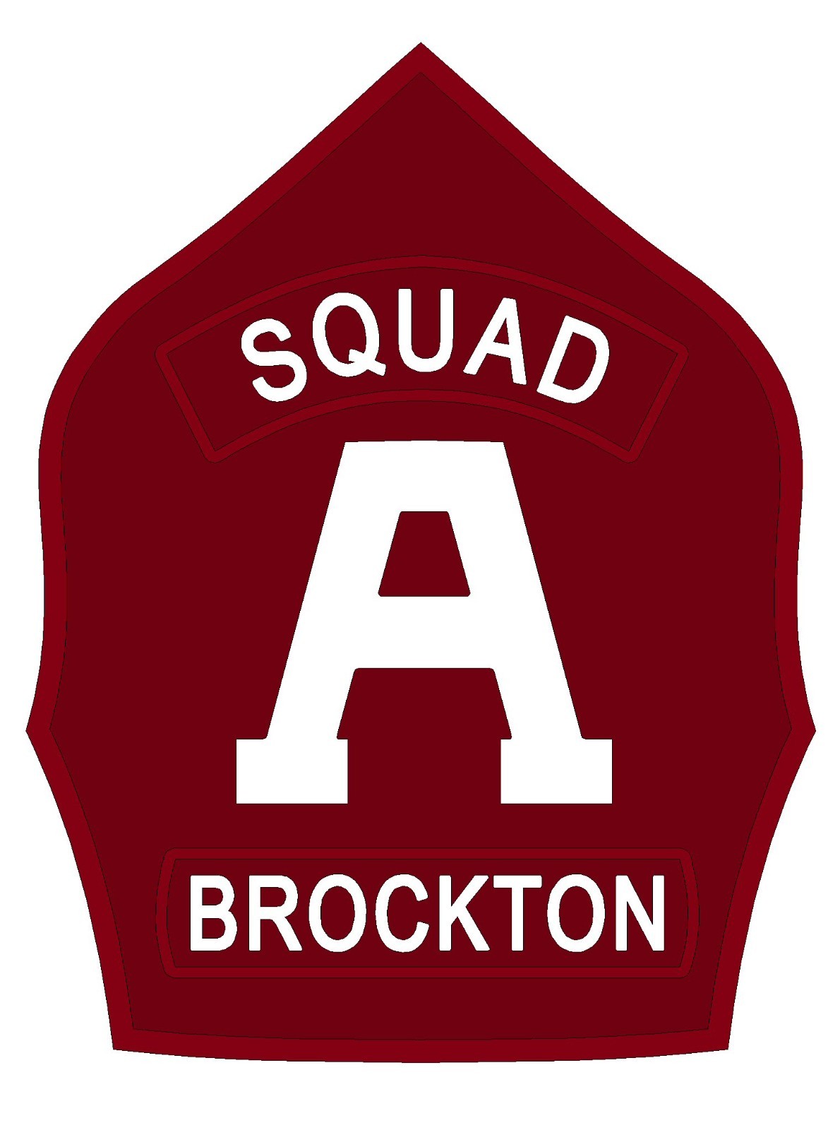 Brockton Squad A 3D routed wood patch plaque sign Custom