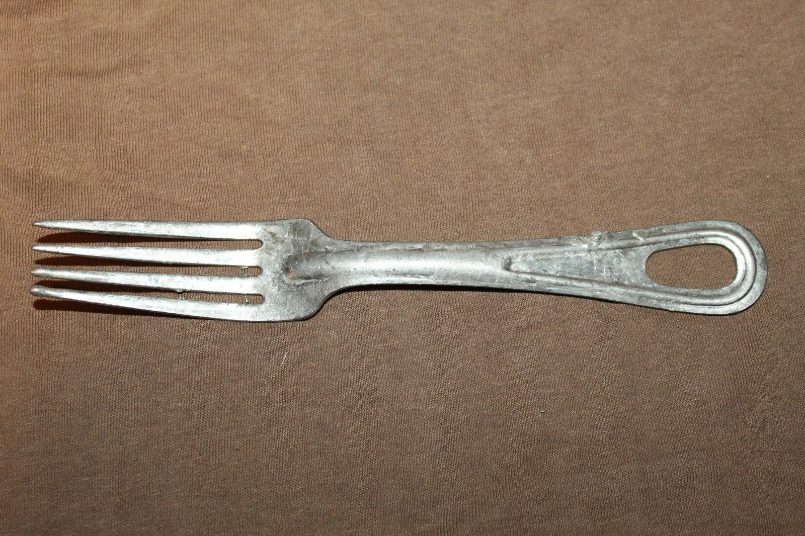 1-Original WW1 U.S. Army Mess Kit Galvanized Steel Fork