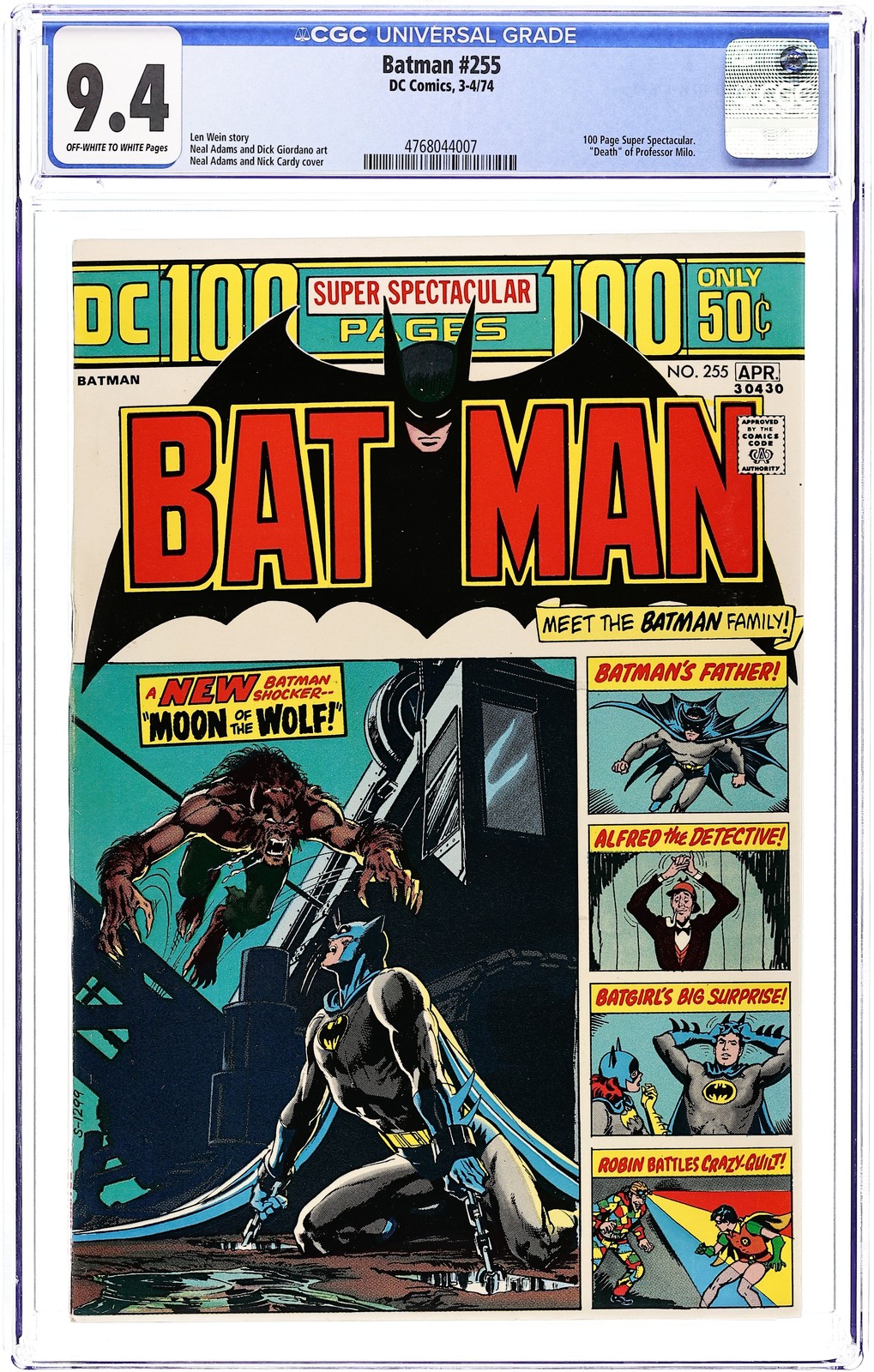 Batman #255 CGC 9.4 1974 4768044007