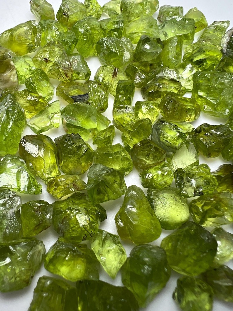 285 Carat Faceted cut Grade Olive Green Peridot Crystals From PAKISTAN