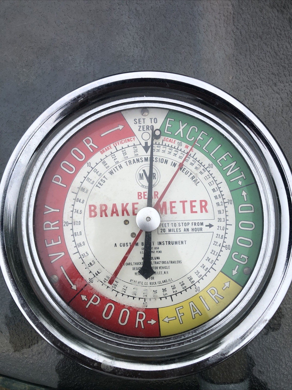 Vintage 1950's BEAR Brake Meter  Model 495 From Bear MFG. Rock Island Illinois