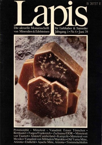 Minerals Lapis Issue 06 Jun 1978 Pyromorphite Vanadinite Mimetesite Tsumeb Arizona
