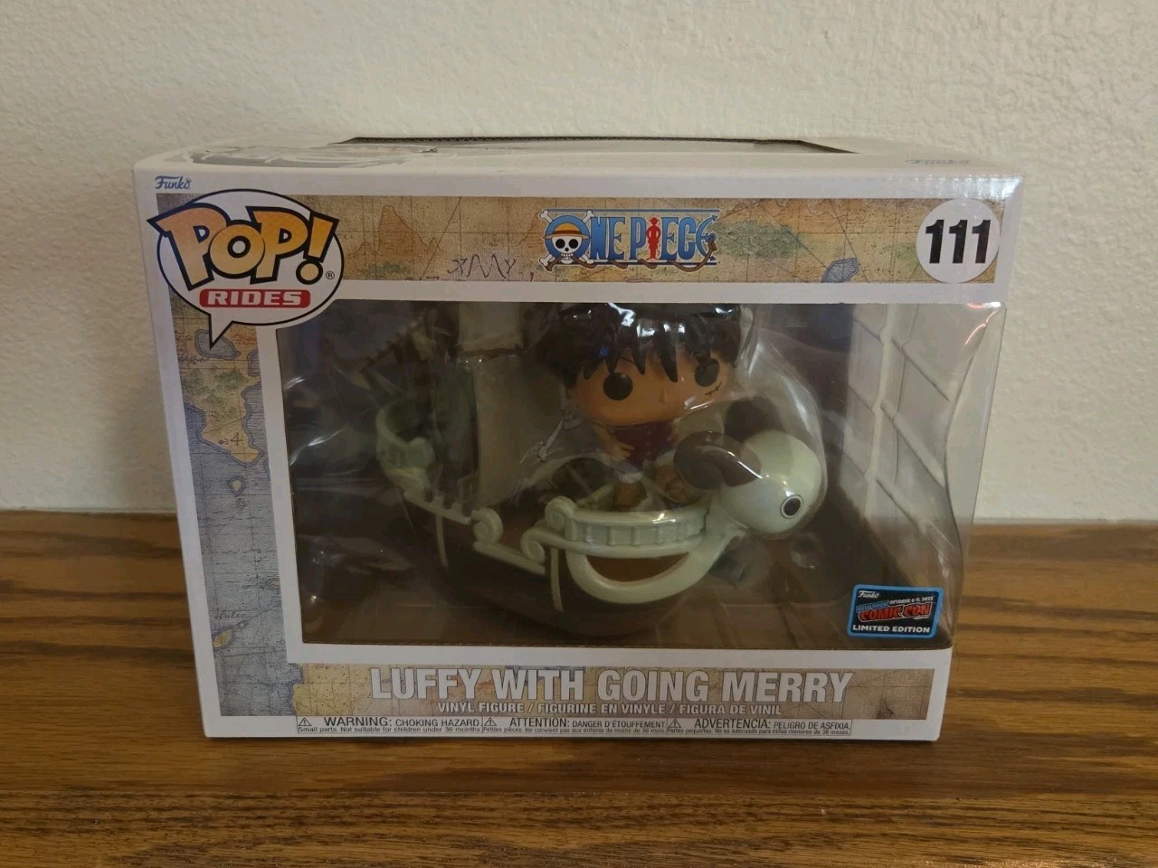 FUNKO POP Rides Luffy With Going Merry One Piece NYCC 2022 Official Con Sticker