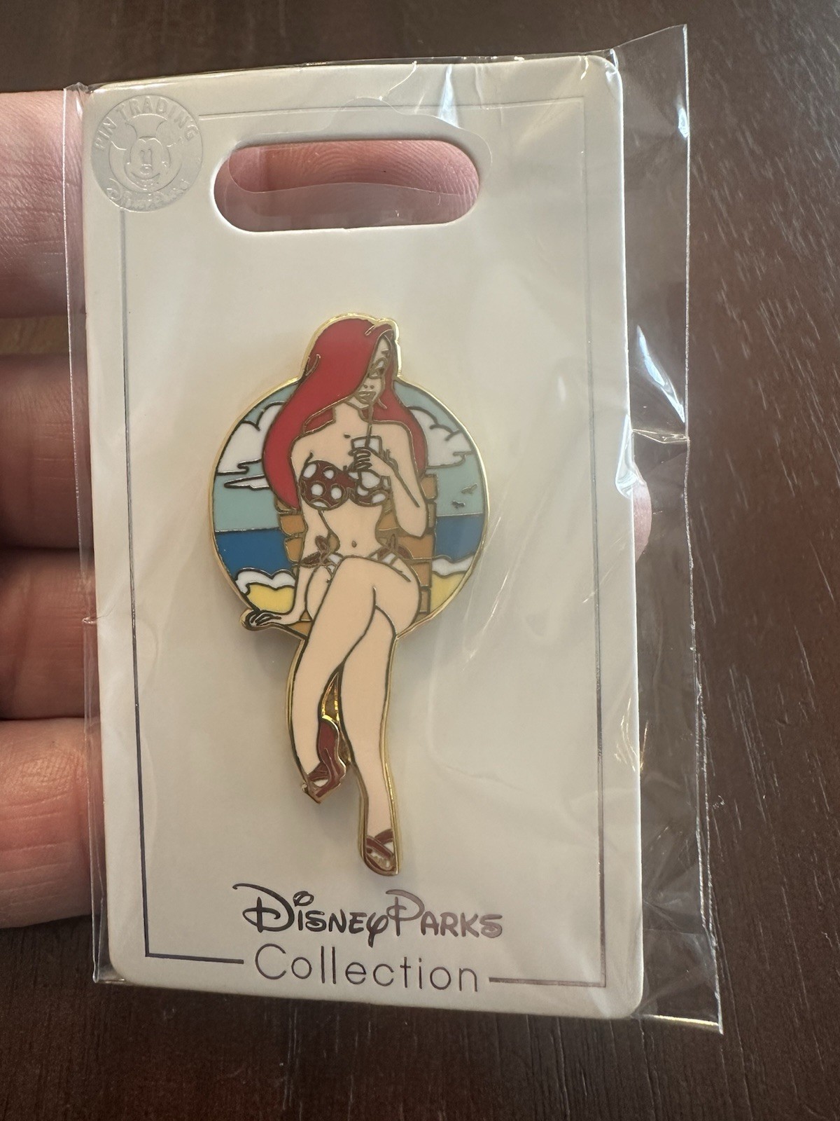 Disney Jessica Rabbit Trading Pin Polka Dot Bikini Beach Brooch Lapel Pin