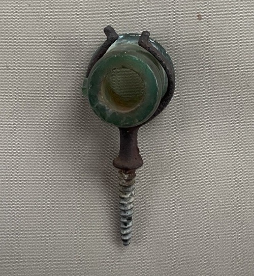 Vintage Glass Holder For Grounding Wire