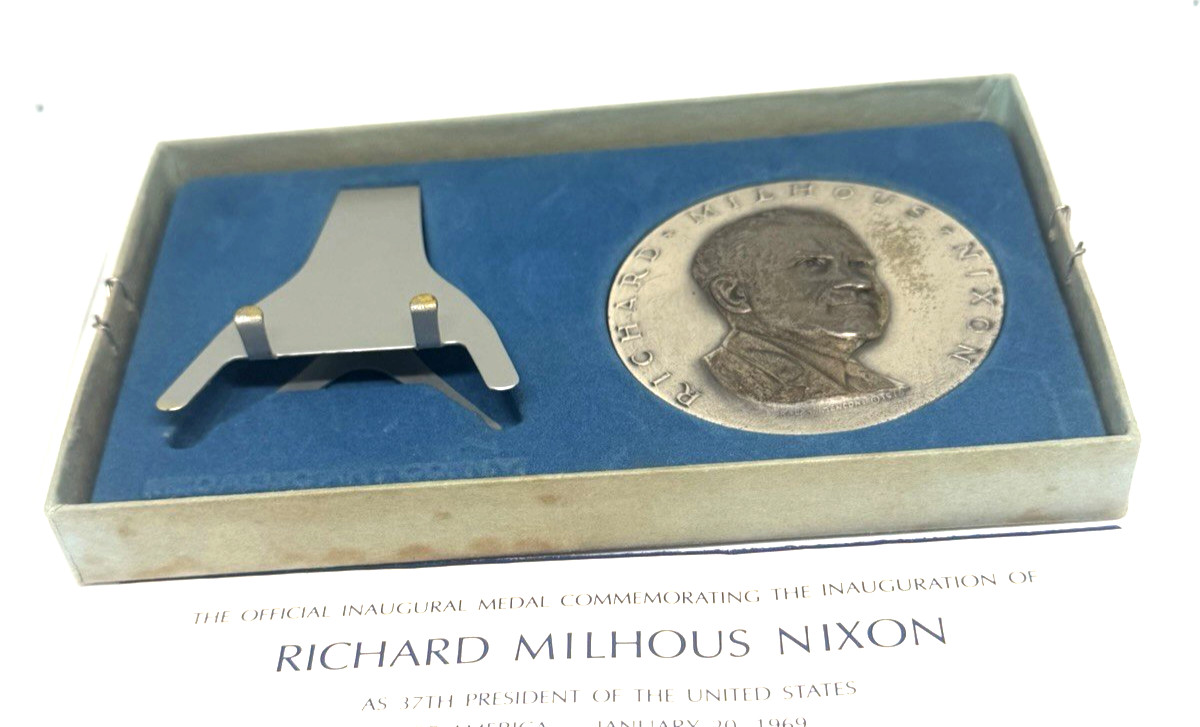 Rare Vintage President Nixon Inauguration 1969 Pure silver .999 Medallion Coin