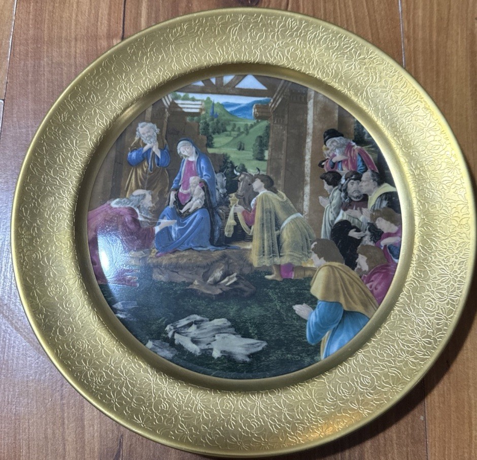 VTG 1979 The Pickard Christmas Plate The Adoration of the Magi Botticelli #4450