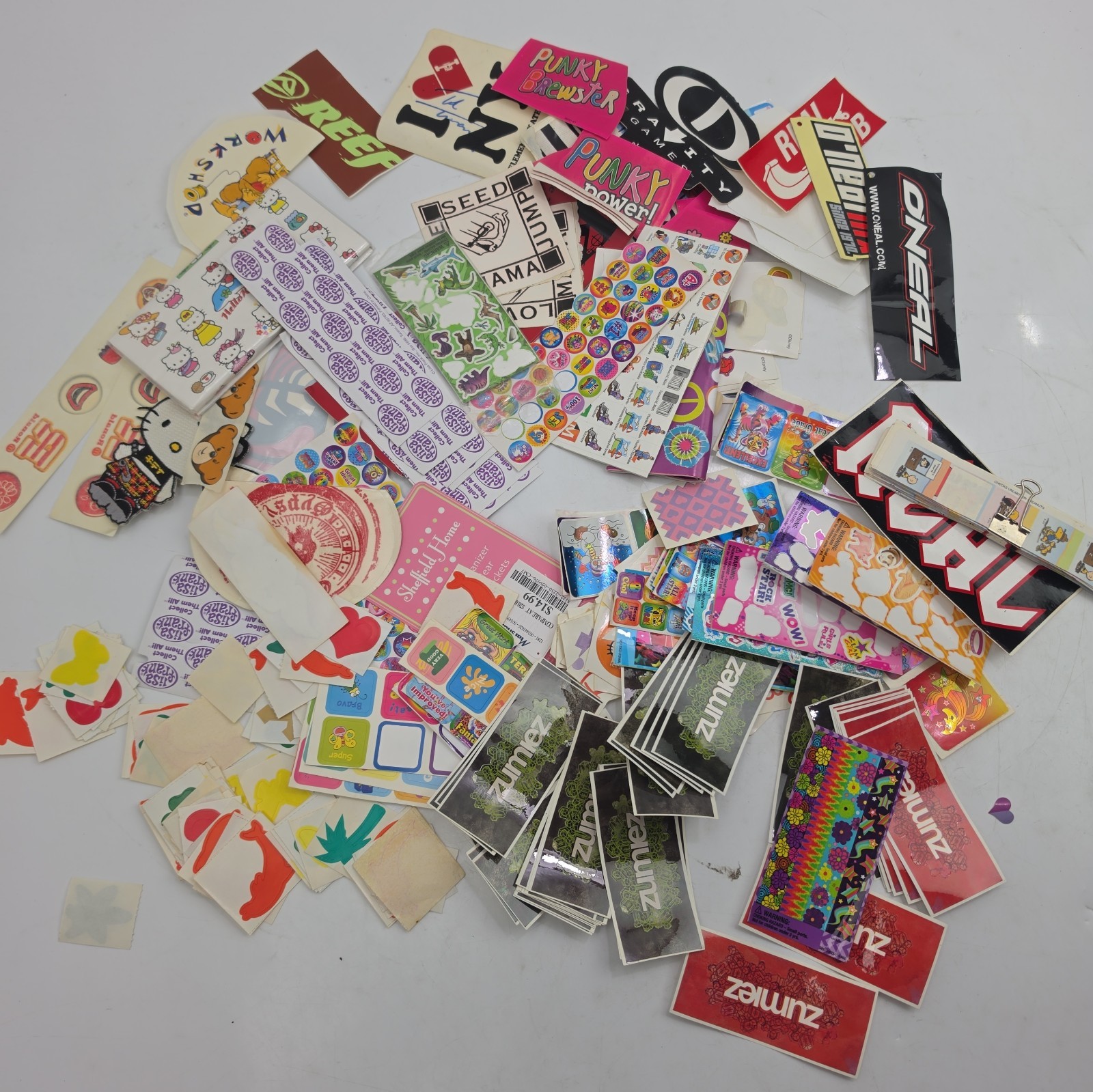 Vintage Y2K Sticker Lot Skate Surf Zumiez O\'Neill Reef Hello Kitty Disney + More