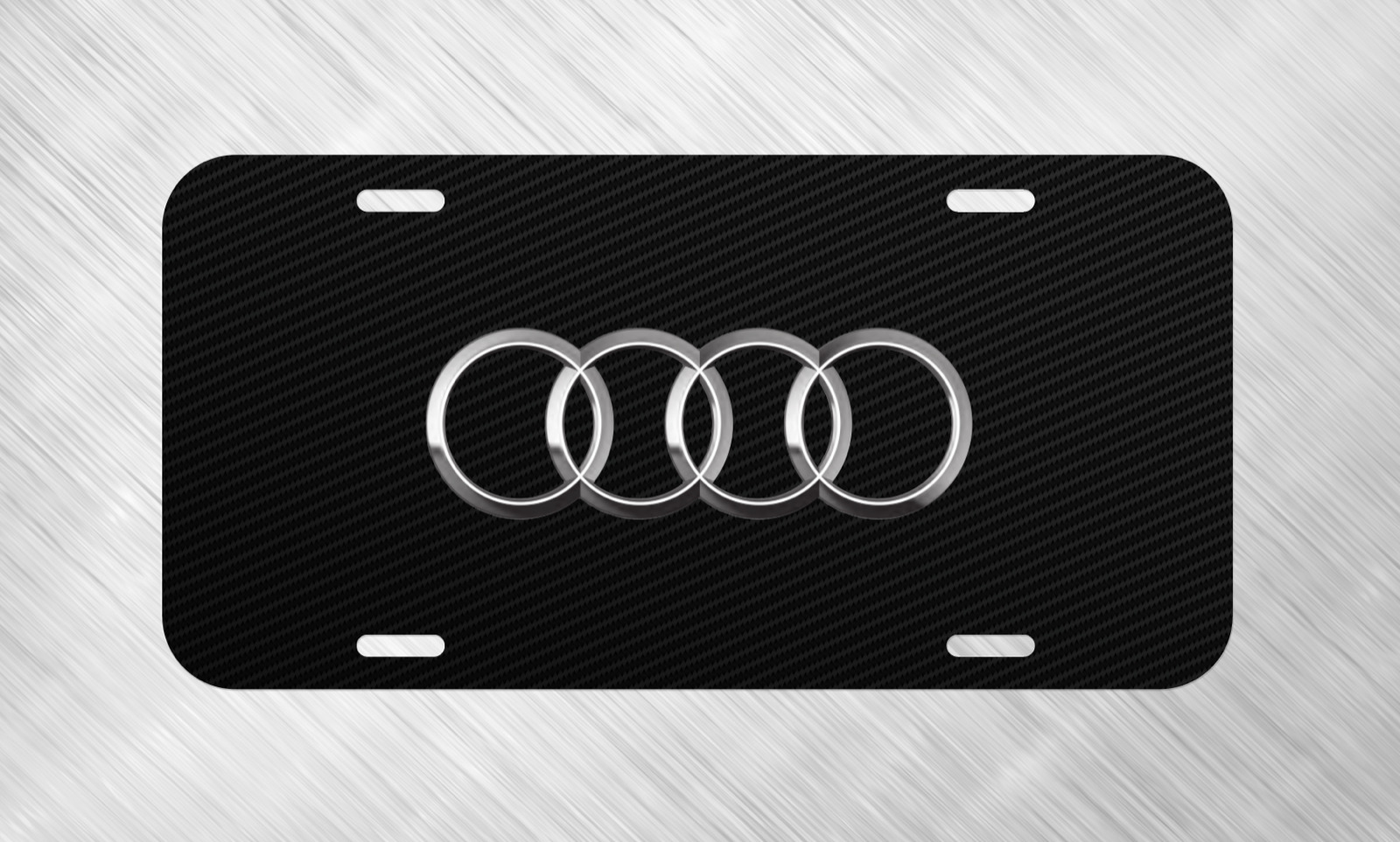For Audi 4 Rings TT A4 A6 S5 License Plate Auto Car Tag  