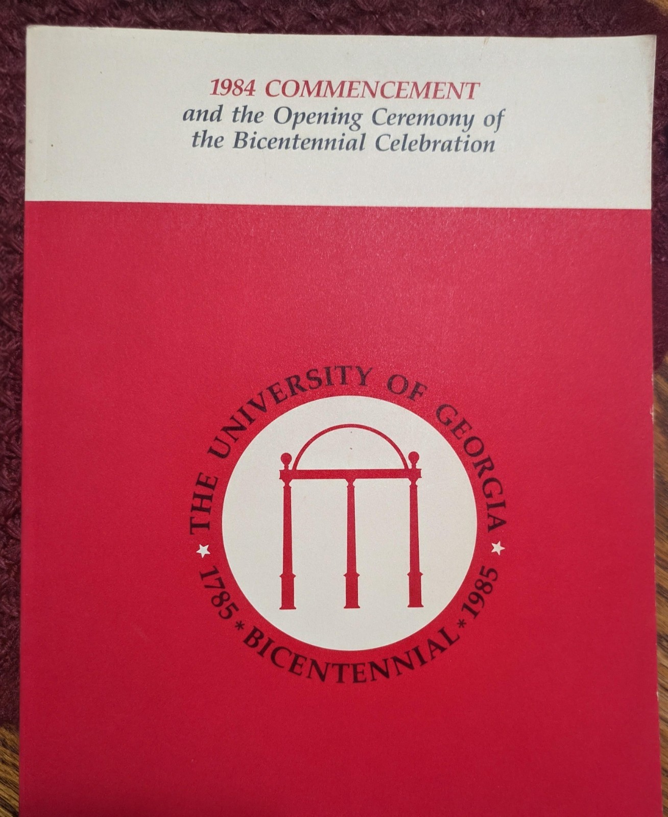 1984 University of Georgia Commencement Booklet