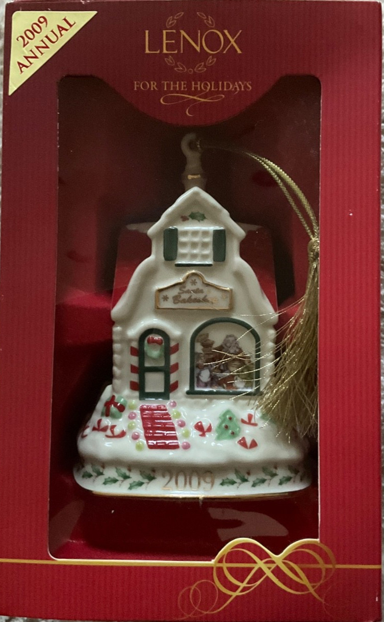 LENOX SANTA\'S HOLIDAY BAKESHOP - 2009 Holiday Ornament - NEW IN BOX - SKU 808415