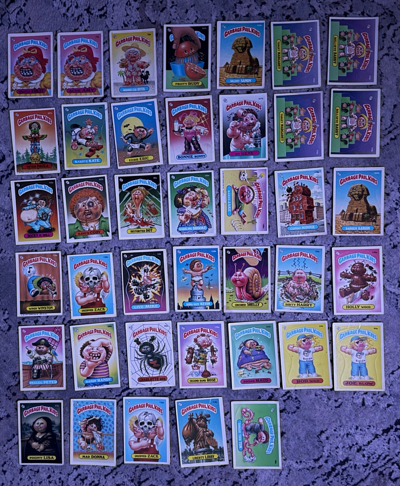 Topps Garbage Pail Kids, 1985-86 vintage 40-Card Lot, series 2-3 mixed lot