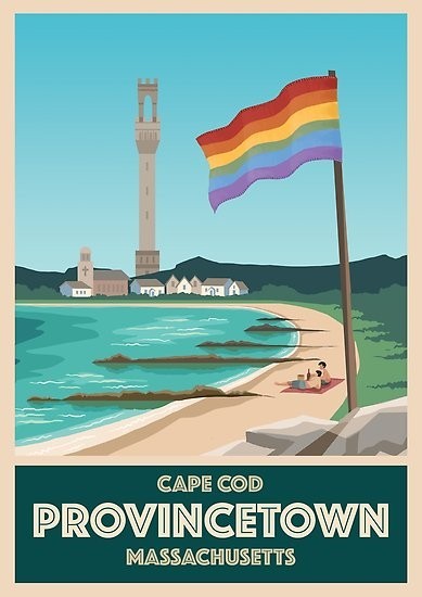 a182 Provincetown, Massachusetts Vintage Travel Poster Refrigerator Magnet