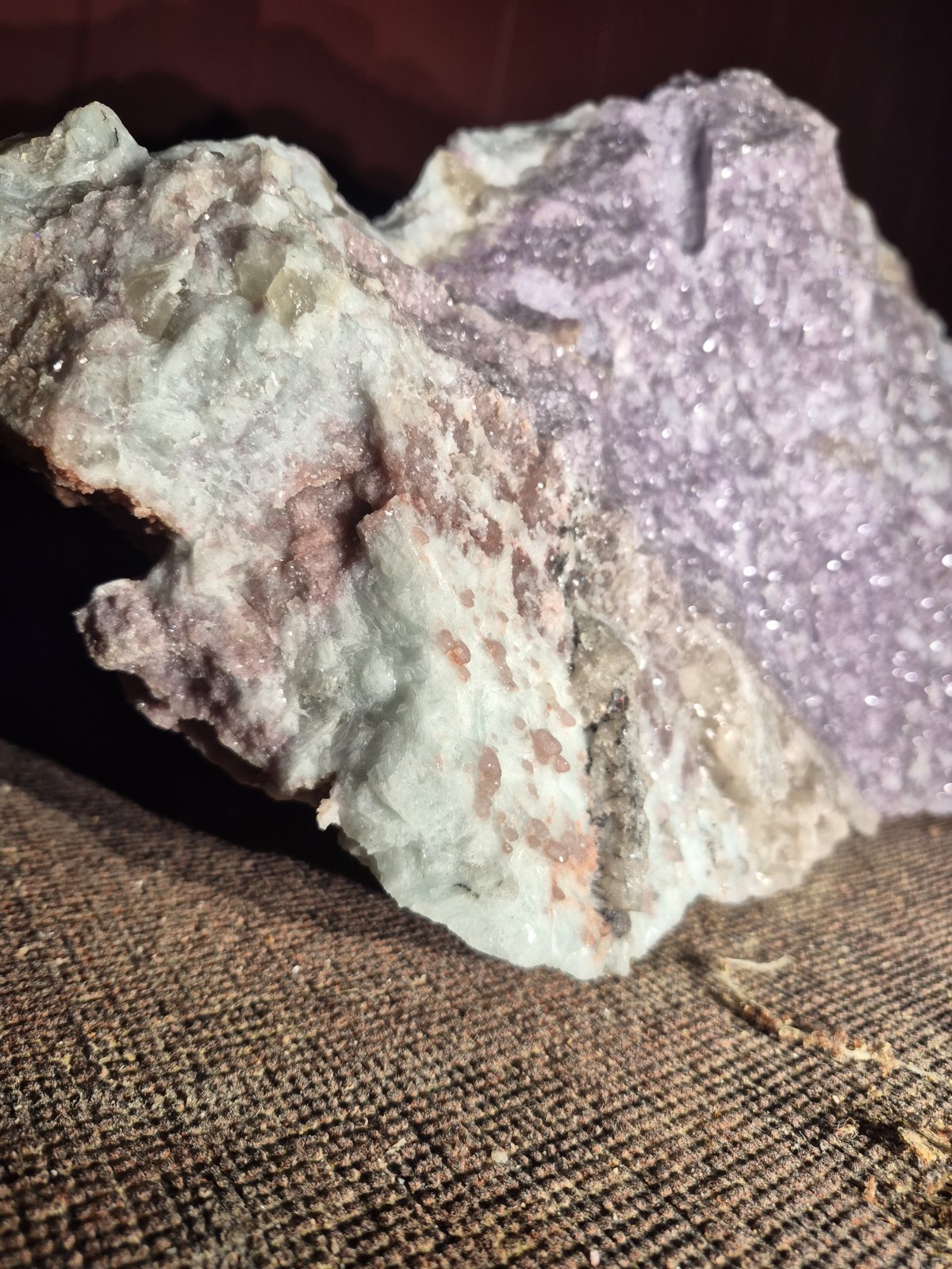 Massive Gem Specimen 49 LB Lepidolite&Clevelandite Boulder qCalifornia Stunner