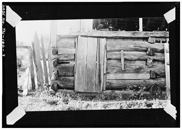 9. DETAIL ELL: STUDY FIRST LOG PEN, FROM NORTH Date: July 10, 1937; negative