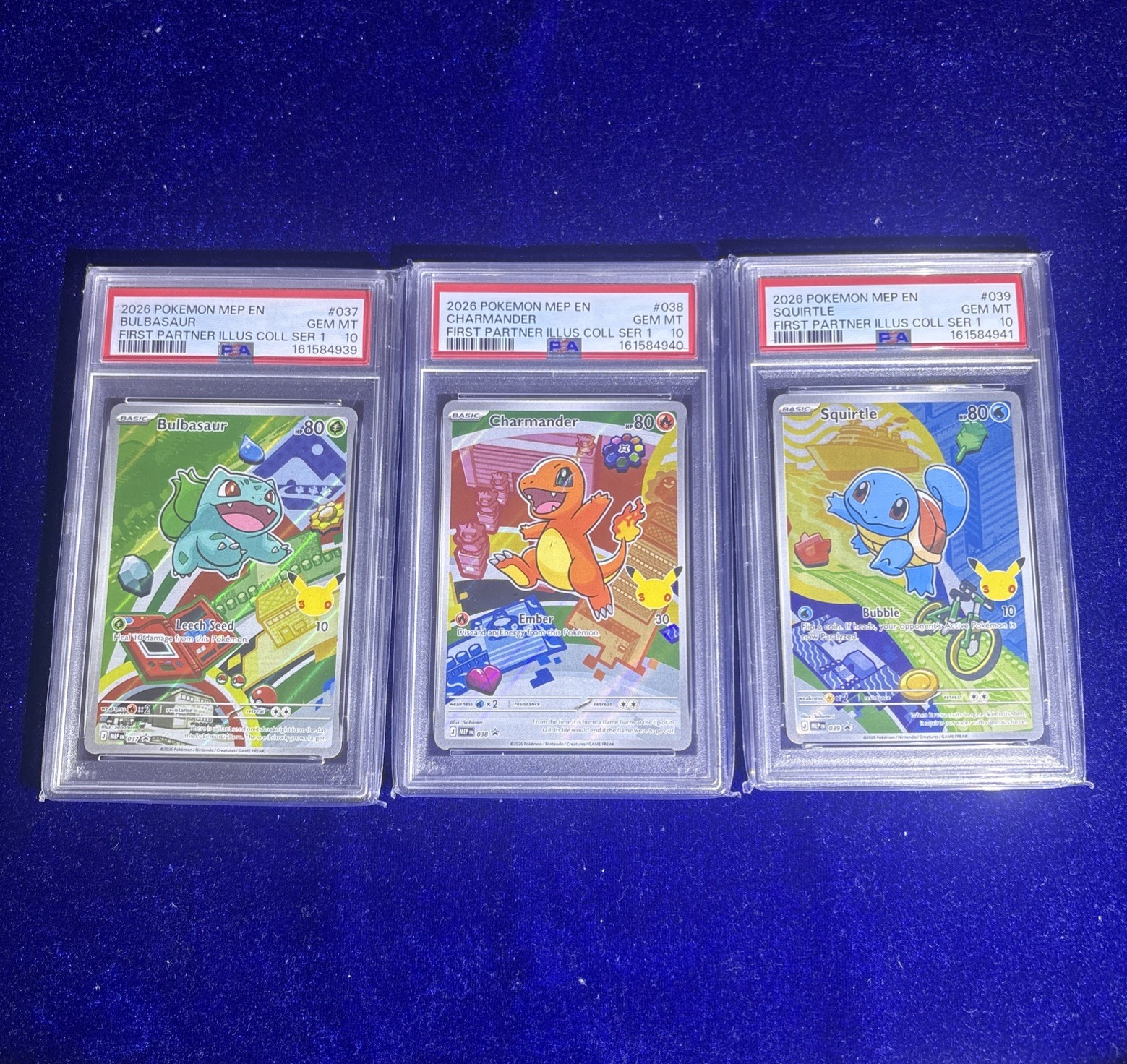 PSA 10 Sequential Pokemon First Partner Illustration Collection Series 1 Kanto