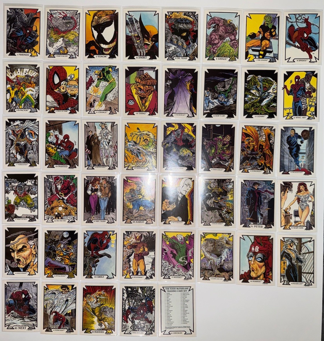 1989 COMIC IMAGES Todd McFarlane Collection Complete Set Venom Rookie MINT💎 🏆