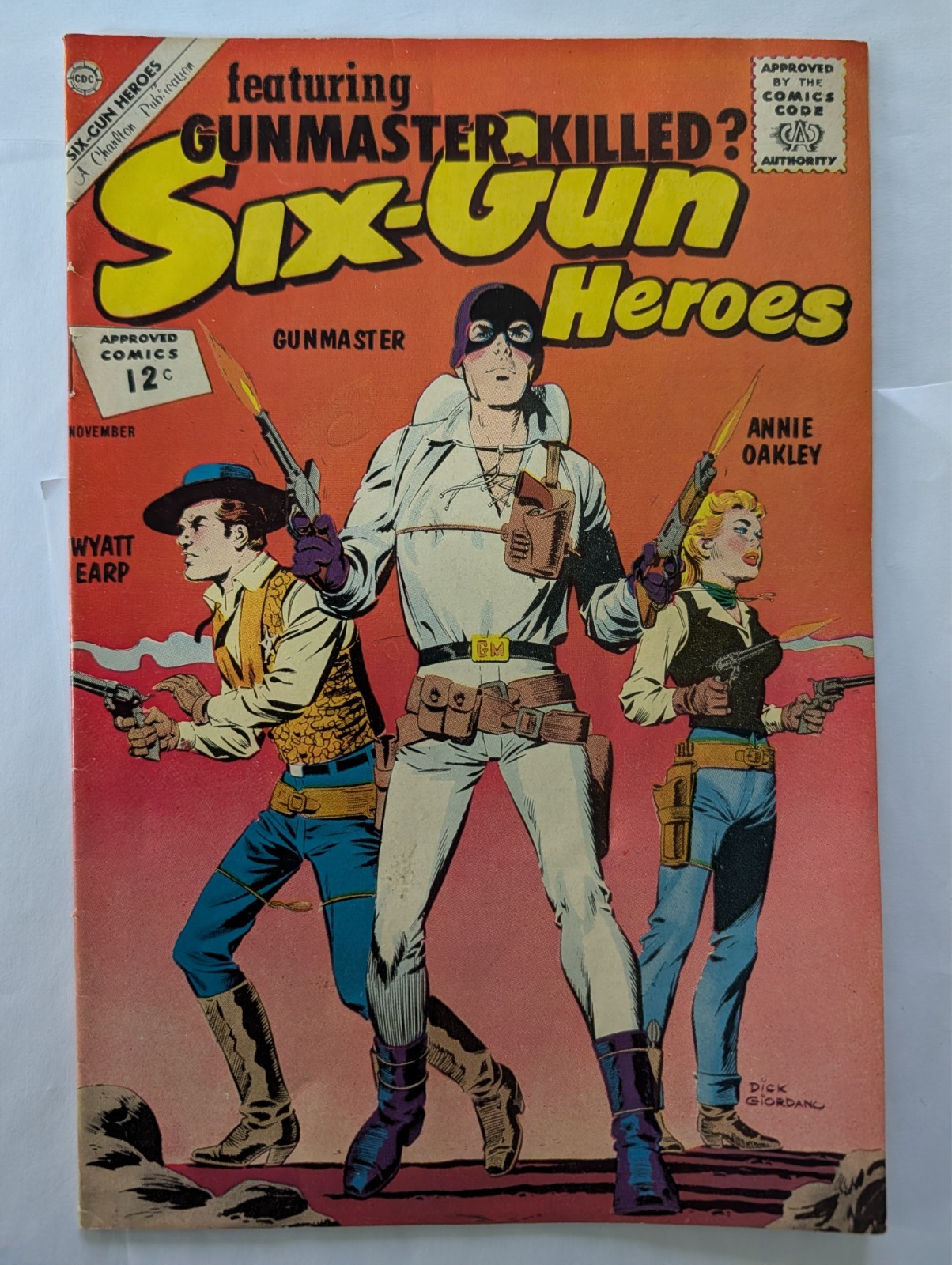Six-Gun Heroes #71 1962 Charlton Dick Giordano Cover Gunmaster Wyatt Earp FN/VF