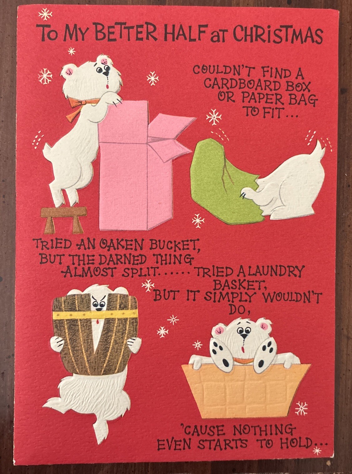 Vintage Greeting Christmas Card My Better Have 1960’s Rust Craft Pop Up Card