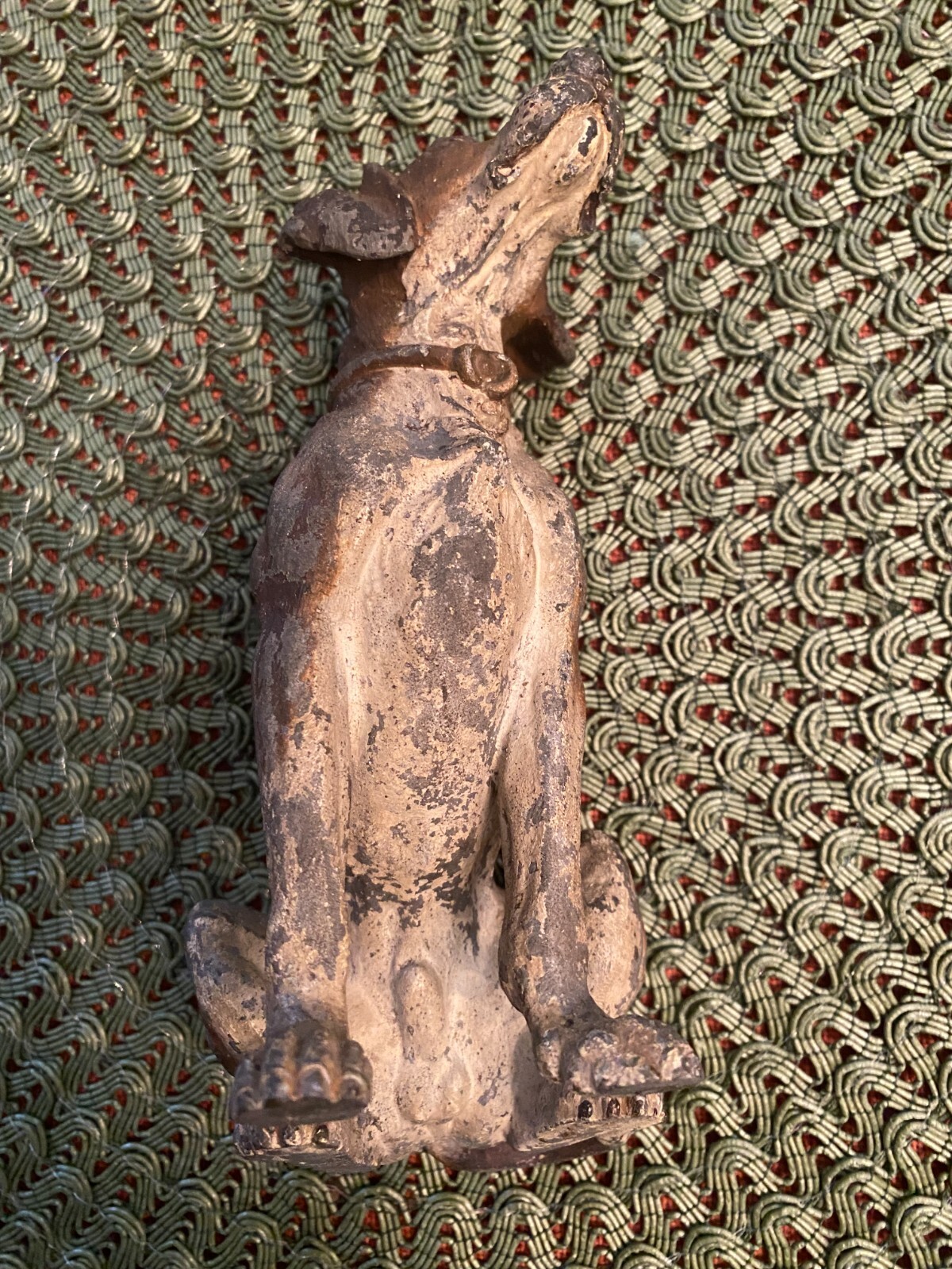Large Antique Vienna Bronze Cold Painted Dog Hound Franz Bergmann Style  G2U