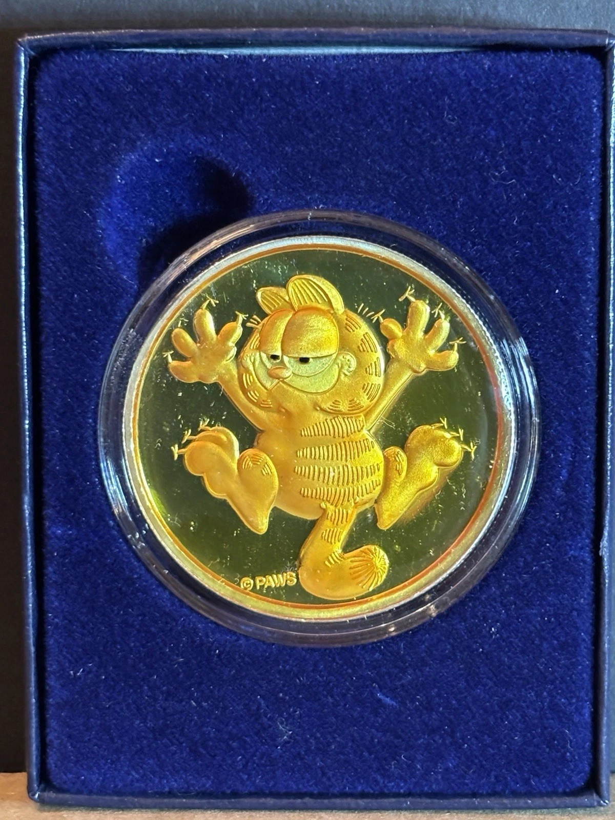 Garfield Climbing Wall - Enameled Silver Coin 1 ounce .999 Silver - PAWS