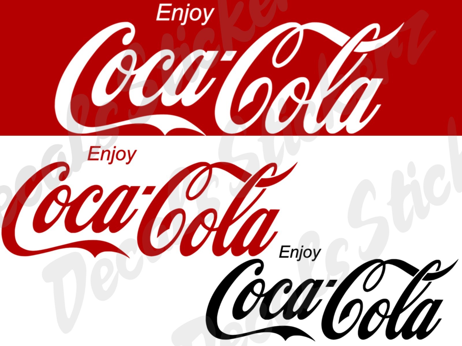 Enjoy Coca-Cola Decal Sticker YOU PICK SIZE AND COLOR