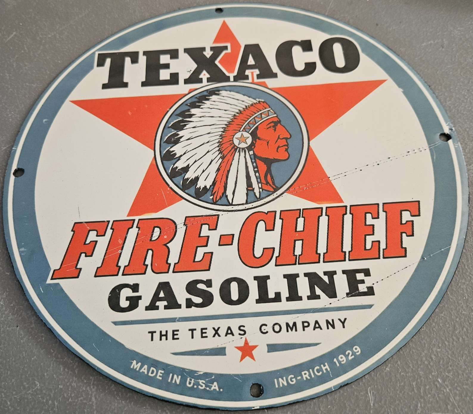 VINTAGE 1929 TEXACO FIRE CHIEF 12\